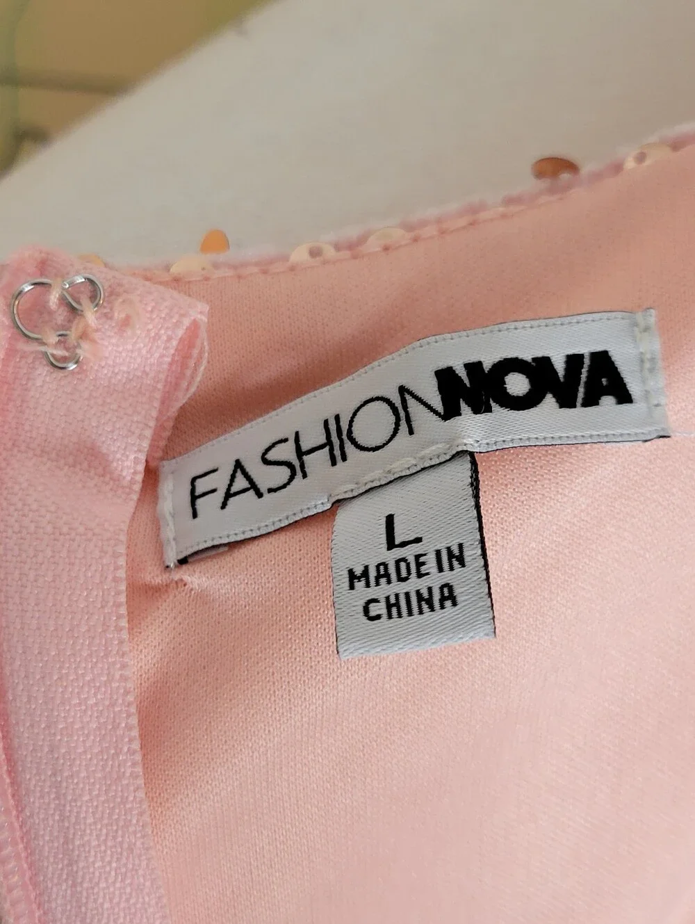Fashion Nova Elegant Pink Velvet Sequin Evening Gown - Picture 11 of 16